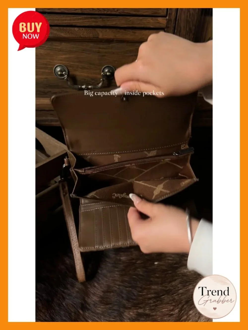 RFID Blocking Tri-Fold Wristlet Wallet with Coin Pocket 13 Card Slots
